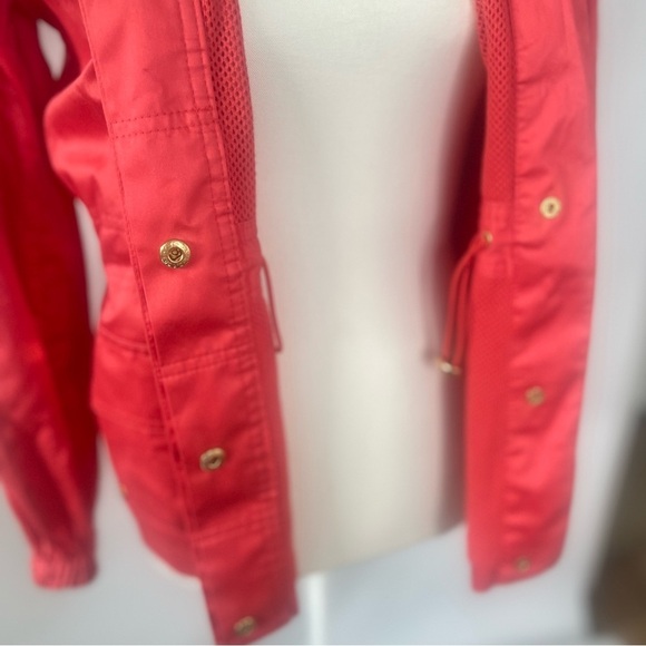 Jones of New York Iridescent Orange Hooded Hip Length Size PP Jacket - Picture 4 of 15